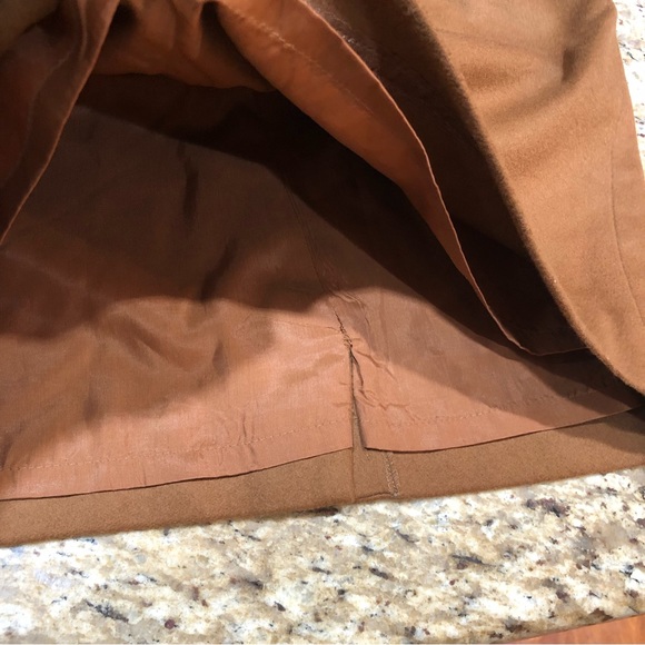 Ann Taylor Cashmere Wool Blend Brown A-line Skirt 8 - Picture 6 of 7